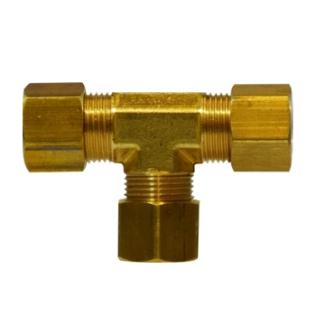 5 PCS – 3/16 Brass Compression Fitting Tee Union