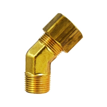 1/4 inch x 1/4 inch Brass Compression x MIP Adapter with Insert