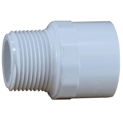 1 in. PVC Slip x MIP Adapter, PVC Schedule 40 Pipe Fitting, NSF 61 Certified