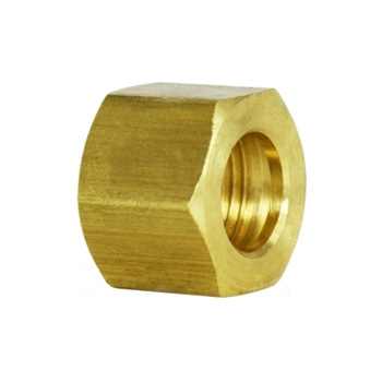 Lead Free Brass Compression Fittings - Nuts - 3/8 T O.D.