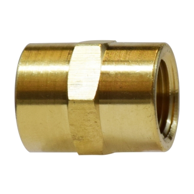 1 in. Coupling - FIP x FIP - NPTF Threads - Up to 1200 PSI - Brass Pipe  Fitting