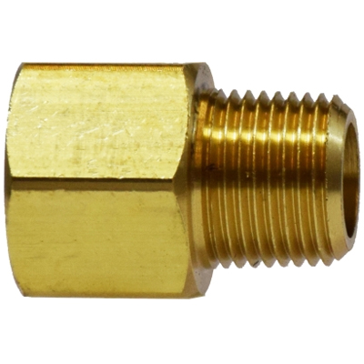 1/4 in. x 1/4 in. Extender Adapter - FIP x MIP - NPTF Threads - SAE 130139  - Brass Pipe Fitting