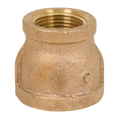 1-1/4 in. x 3/4 in. NPT Threaded Reducing Coupling - 125# Lead Free Brass  Pipe Fitting