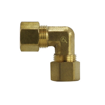 Lead Free Brass Compression Fittings - Union Elbows - 3/16 T O.D.